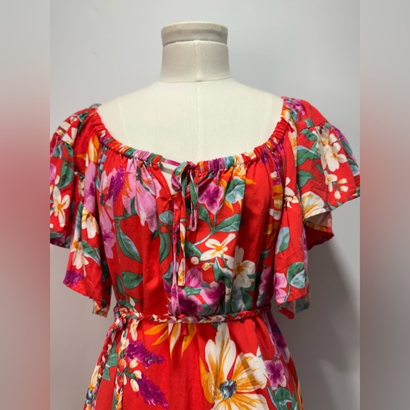 Women's Cynthia Rowley Pink Floral Mini Dress NO TAG indicating SIZE - Picture 2 of 12